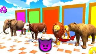 Choose The Right Key with Gorilla Mammoth Elephant Cow ESCAPE ROOM CHALLENGE Animals Cage Game 51-56