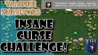 CRAZY Vampire Survivors Challenge (Max Curse and NO Powerups) Mad Forest Edition