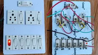 7 switch 2 socket 1 fuse 1 indicator board wiring connection and daigram || Sinha Electricals