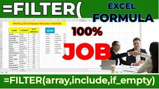 How to Use Filter formula in excel ? Filter formula in excel Hindi | Excel tutorial in Hindi