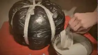 DIY Paper Mache Pumpkin Halloween How-to