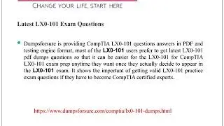 CompTIA LX0 101 Exam Information