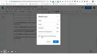 Word Count and Page Orientation in Google Docs