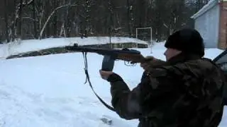 Стрельба холостыми из ППШ, ppsh blank shooting