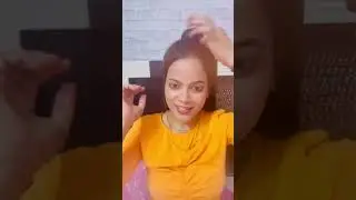 Easy half bun hairstyle using small clutcher #shorts #hairstyle #trending