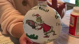How to make the clear Christmas ornaments with fabric