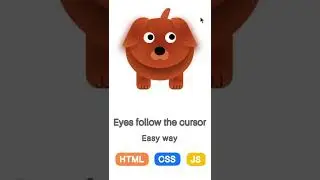 Eyes Follow the Cursor 👀🐶 Using JavaScript, HTML & CSS 🔥 #shorts