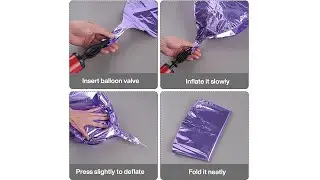 How to Inflate and hide the valve of a Giant 4D Foil Balloons  | PartyWoo Balloon Tutorial