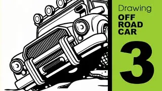 drawing off road car part 3/3