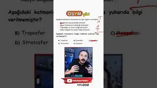 Atmosferin Katmanları 📌 TYT coğrafya soru çözümü