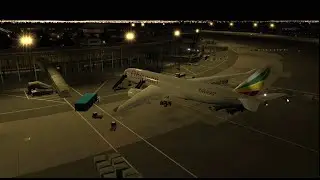 X-Plane 11 | FlightFactor A350 | HAAB-HKJK: Heavy Landing Into Nairobi at Night
