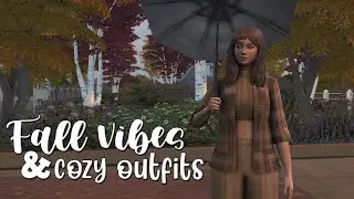 fall vibes & cozy outfits 🍂 | the sims 4 no cc lookbook | cinematic