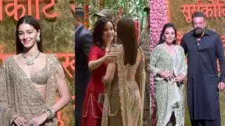 Shraddha Kapoor Meet￼ Ananya Panday & Sanjay Dutt With Wife At  Ambani house for Ganpati Darshan
