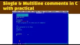 Single line & Multiline Comments in C language in detail with output | Learn To Code