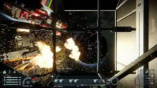 Space Engineers - volumetric warhead demo (dispersion of ammo items)