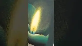 Burning blue candle - Time lapse acrylic painting