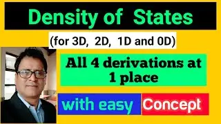 Density of States in 3D, 2D, 1D and 0D | Part-1 | Semiconductor Physics | B.Tech 1st year | M.Sc Phy