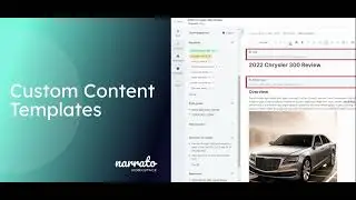 How to Create Custom Content Templates on Narrato