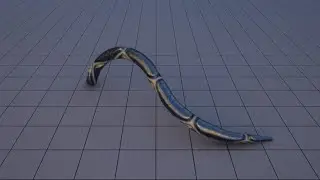 cylinder Worm 0.8 | procedural animation | physics control | Unreal Engine 5