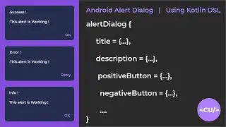 Android Alert Dialog using Kotlin DSL | Android Snippet Series | Code Utility