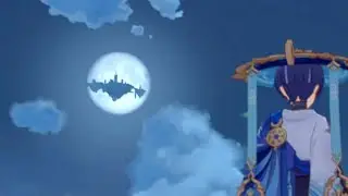 A place where the moon is perfectly eclipsed by Celestia | Genshin Impact