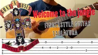 Welcome to the jungle -fingerstyle guitar + TAB