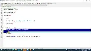 03.04 Using Data Type And Local Global Variable In C++