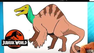 EASY How to Draw JURASSIC WORLD - Deinocheirus