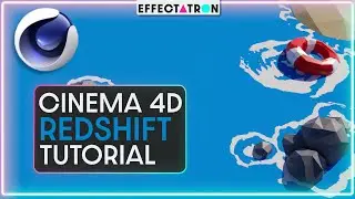 🌊🌊Redshift Toon Shader Style Water Ripples and Waves that React to Your Objects