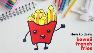 Learn to Draw Cute French Fries | Easy | Kawaii Style| Kids Drawings