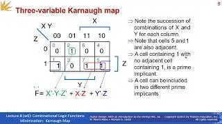 Lecture 08: Combinational Logic Functions Minimisation