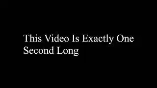 This Video Is Exactly 1 Second Long