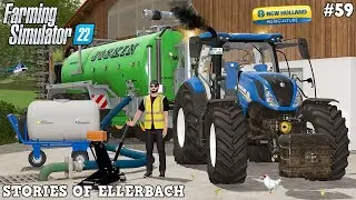 SPREADING SLURRY ENDS IN RAGE with @TheCamPeRYT! 😠💩🚜💨 | Ellerbach | FS22 | Timelapse #59