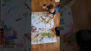 Как вы думаете, сколько нам понадобилось времени на эту раскраску? #творчество #дети #выходные