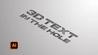 3D Deep Text Hole Effect | Adobe Illustrator 