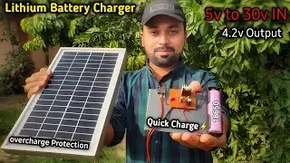 How to Make lithium Battery Charger at Home| Homemade solar lithium Battery attery charger