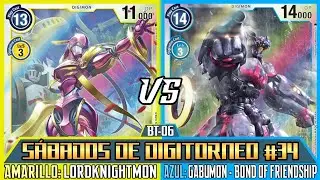 Sábados de DigiTorneo #34 | Deck Amarillo: LordKnightmon Vs. Deck Azul: Gabumon BOF | Digimon BT6