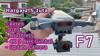 Drone Keren 2.5 Jutaan GPS Brushless 4K Gimbal 3 Axis - SJRC F7