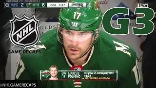 Winnipeg Jets vs Minnesota Wild. 2018 NHL Playoffs. Round 1. Game 3. April 15th, 2018. (HD)