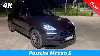 Porsche Macan S 2023 - FIRST look at Night in 4K (Exterior - Interior)