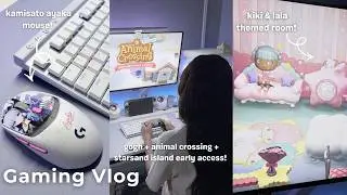 Game Vlog | Otaku Girl Gaming Day! 🤍 Starsand Island🌴🥥🌺 , Gogh 🫧💭, Animal Crossing + Unboxing ☁︎🐻‍❄️