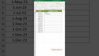 How to Calculate the Total Number of Days in a Month in Excel