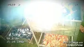 الشعور بالراحه النفسيه عند عمل المشويات على الفحم فى الهواء الطلق الجميل فى حديقه عامه فى عيد الأضحى