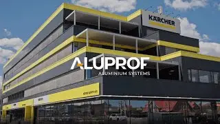Фасадні жалюзі SkyFlow Aluprof на обʼєкті Karcher Ukraine🇺🇦