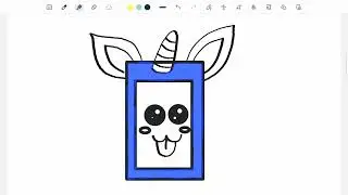 HOW TO DRAW A CUTE UNICORN PHONE