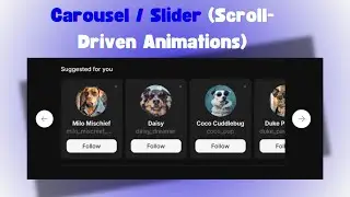 Recommendation Carousel | Suggestion Slider with Animations for Beginner's using HTML and CSS