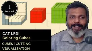 CAT LRDI | Cubes | Cutting Cubes | Coloring Cubes | Visualization | Difficult