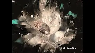 (148) How to Paint a Flower Dip Painting Acrylic Pour