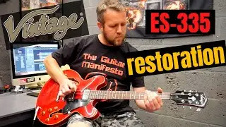 £85 VINTAGE JHS ES-335 Guitar Brought Back To Life!