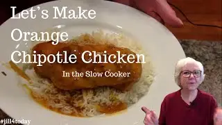 EASY Slow Cooker Orange Chipotle Chicken.